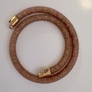 Swarovski Rose Gold Stardust Double Wrap Bracelet